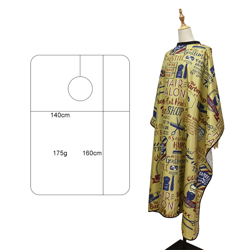 Barbershop Haircut Cape Cloth Apron Waterproof Hair Dyeing Wrap Coat