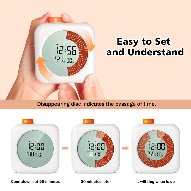 Time Management 60 Minutes Count Down Digital Visual Timer