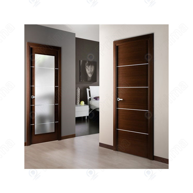 Solid Wood Door Refined Lacquer Finish Elegant Indoor Door