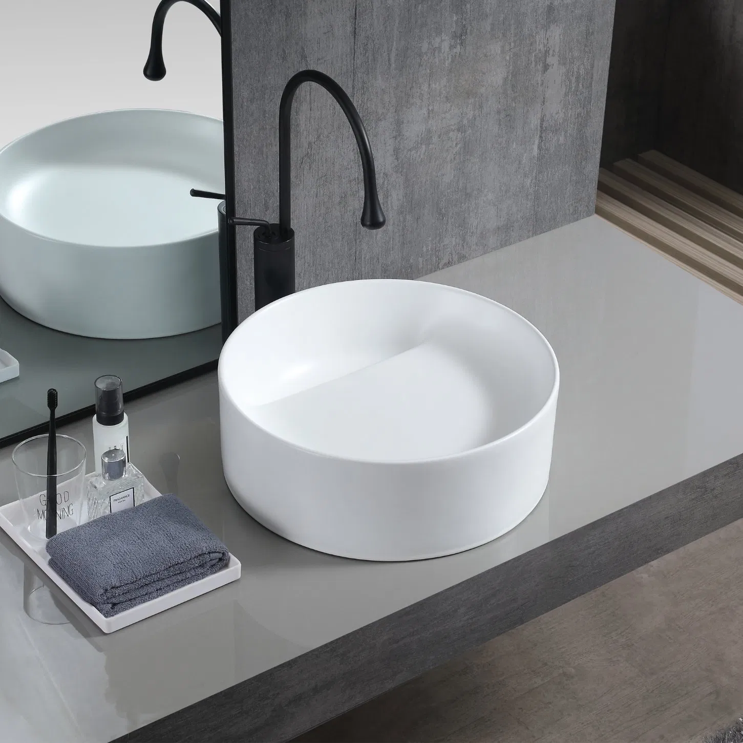 Sleek Round Sink Design for Minimalist Bathroom Aesthetics