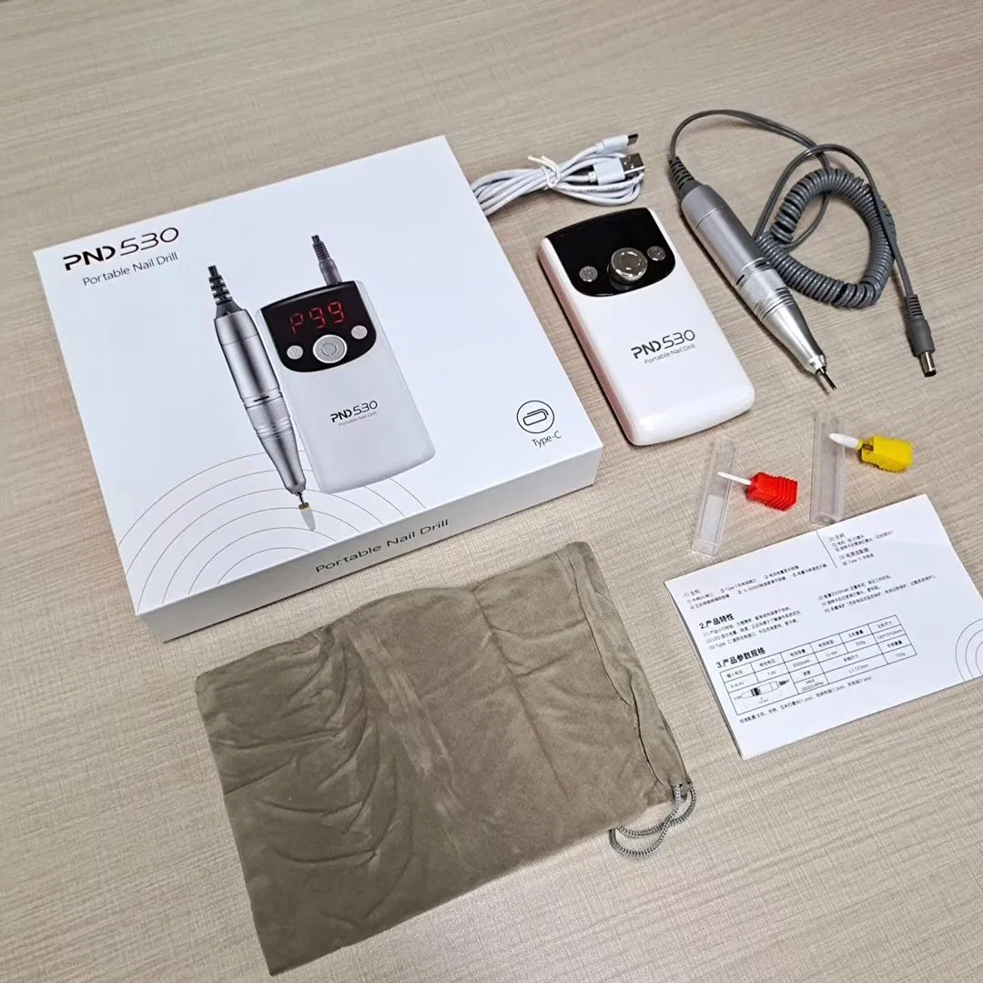 Guyo White Rechargeable Nail Drill Machine Accept Custom