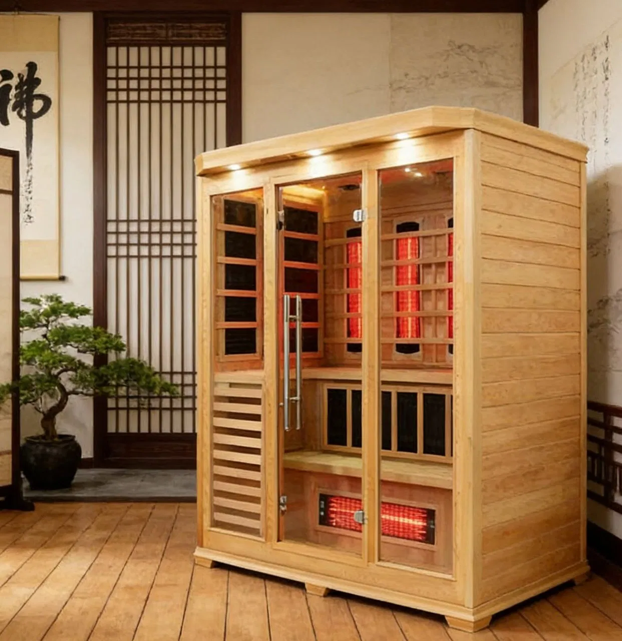 Инфракрасная сауна на 2 персоны из канадского хемлока