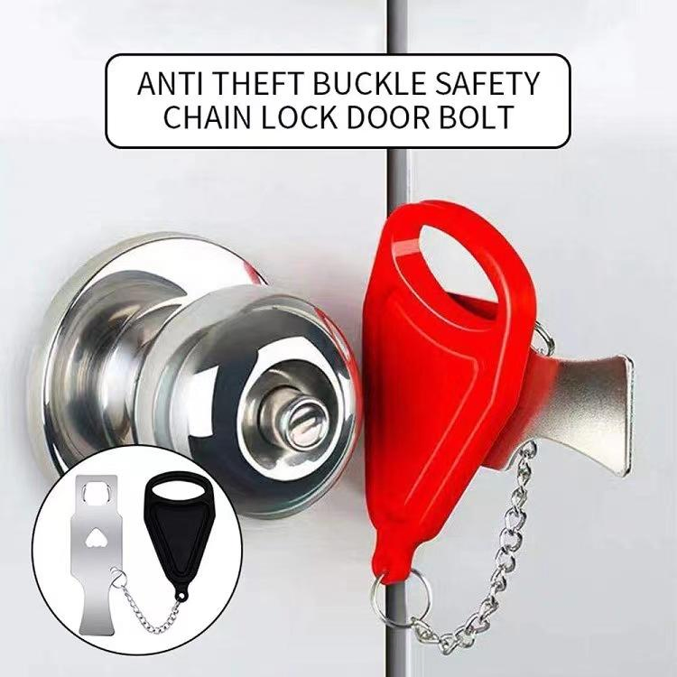Factory New Portable Door Travel Lock Security Safety Travel Guard Hotel Privacy Stopper Portable Door Lock Hardware Accessories
