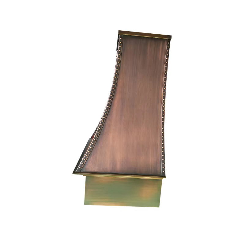 Copper Wall Mounted Range Hood Copper Kitchen Hoods Straps Traditional Luxury Customized Vent Hood Oven
