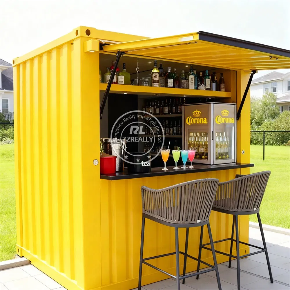 Prefab 11FT 20FT 40FT Shipping Container Cabins Bar Restaurant Coffee Shop Container Cafe Kiosk with Full Kitchen
