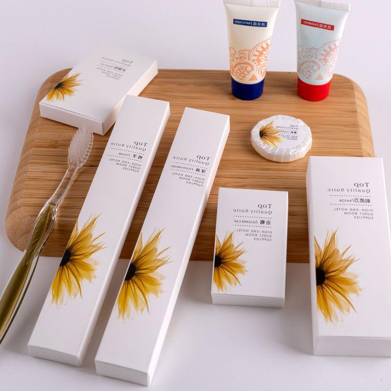 Eco Friendly Guest Toiletries Kit Custom Luxury Bath Room Amenities Disposable Hotel Amenity Set