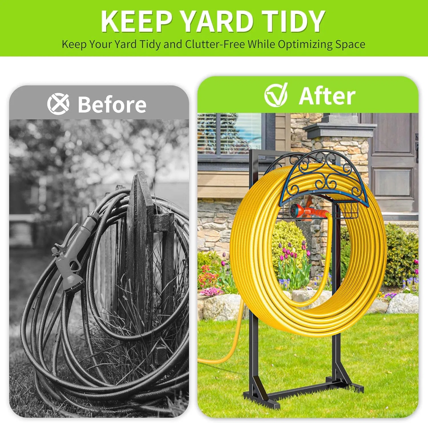 Upgraded Garden Hose Holder Gives Strong Reliability Bearing Weight