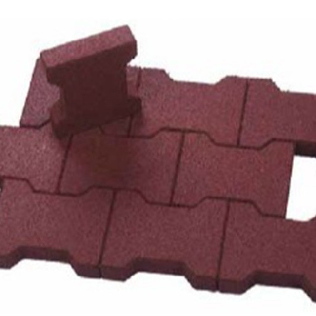 Recycled Interlocking Rubber Paver Tile Rubber Dogbone Paver Flooring
