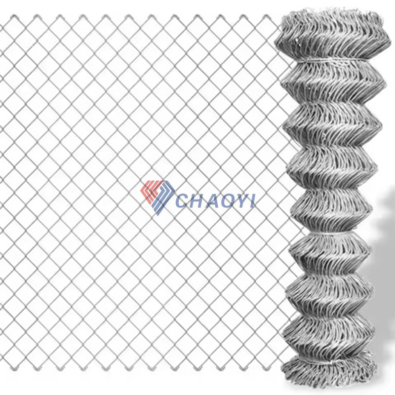 Chaiyi Custom Wholesale High Security Galvanized PVC Coated Chain Link Fence/Fencing Mesh Square Meter Price Made in China Cost with Barbed Wire on Top