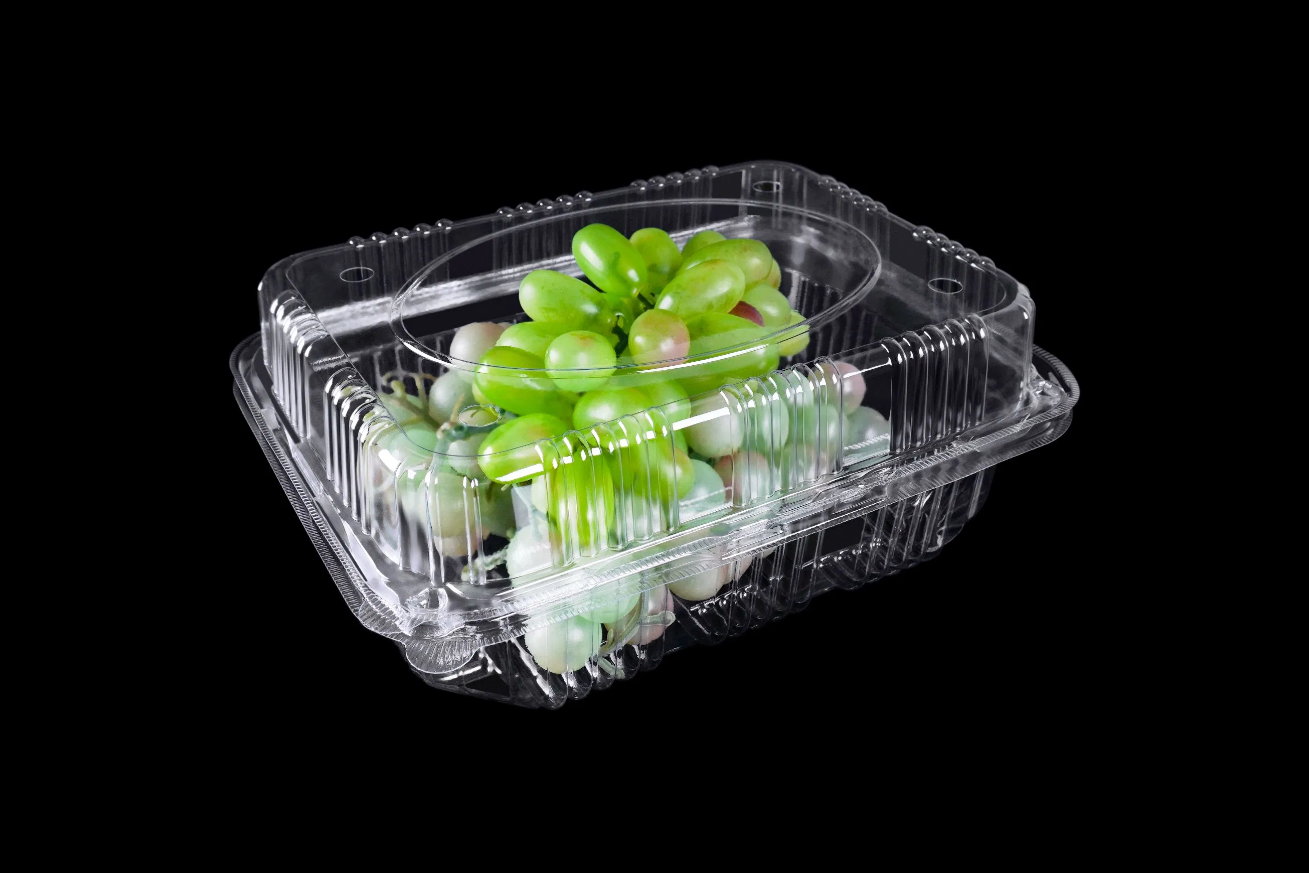Clamshell Blister Packaging Wholesale Transparent Takeout Boxes Plastic Fruit Tray Food Packaging Container