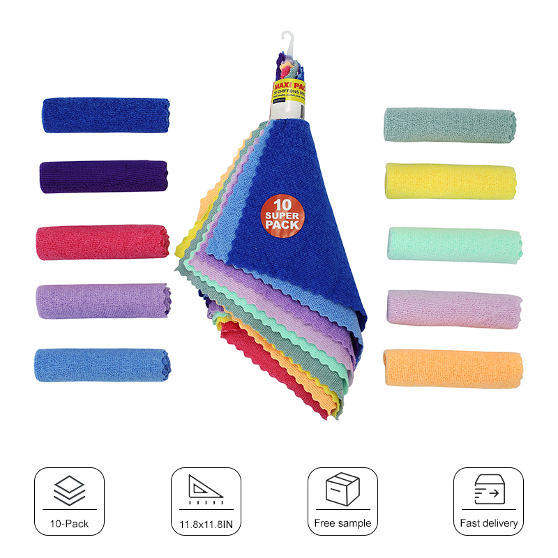 Microfiber Cleaning Cloths Polishingcloth Car Kitchen Towel Microfiber Towel