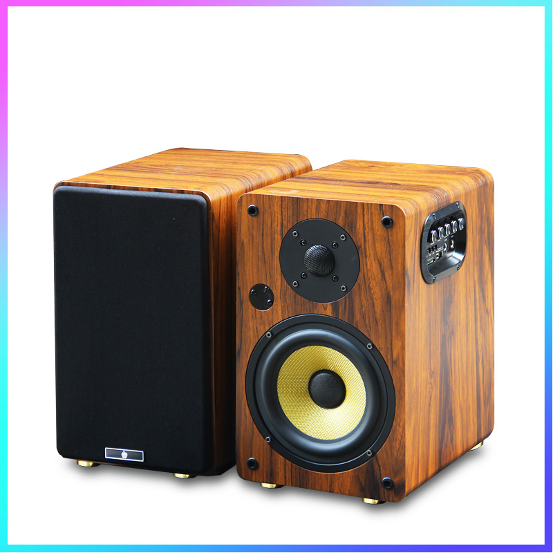 Active Bookshelf Speaker 2 Way Home Stereo Desktop Bluetooth Wireless Remote