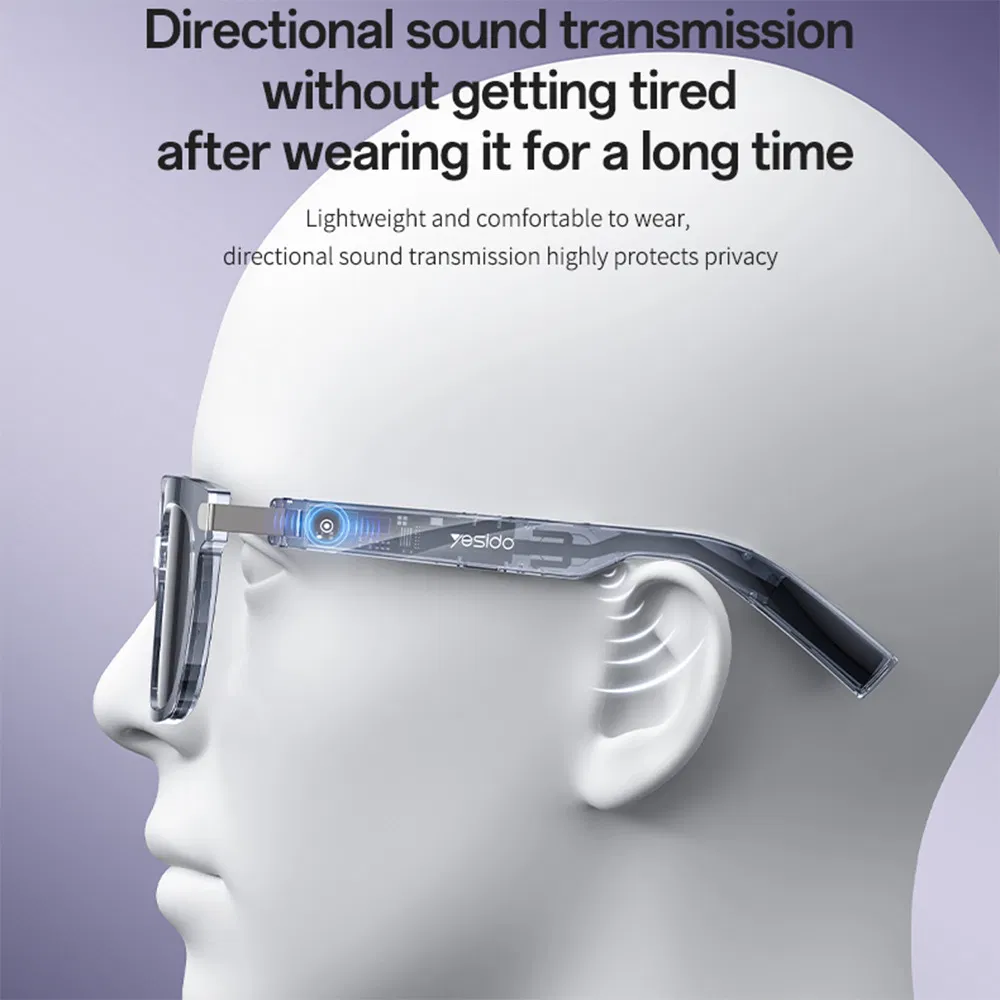 Yesido Io41 Smart Bluetooth Glasses - IP54 Waterproof, HD Call, Open-Ear Audio Comfort