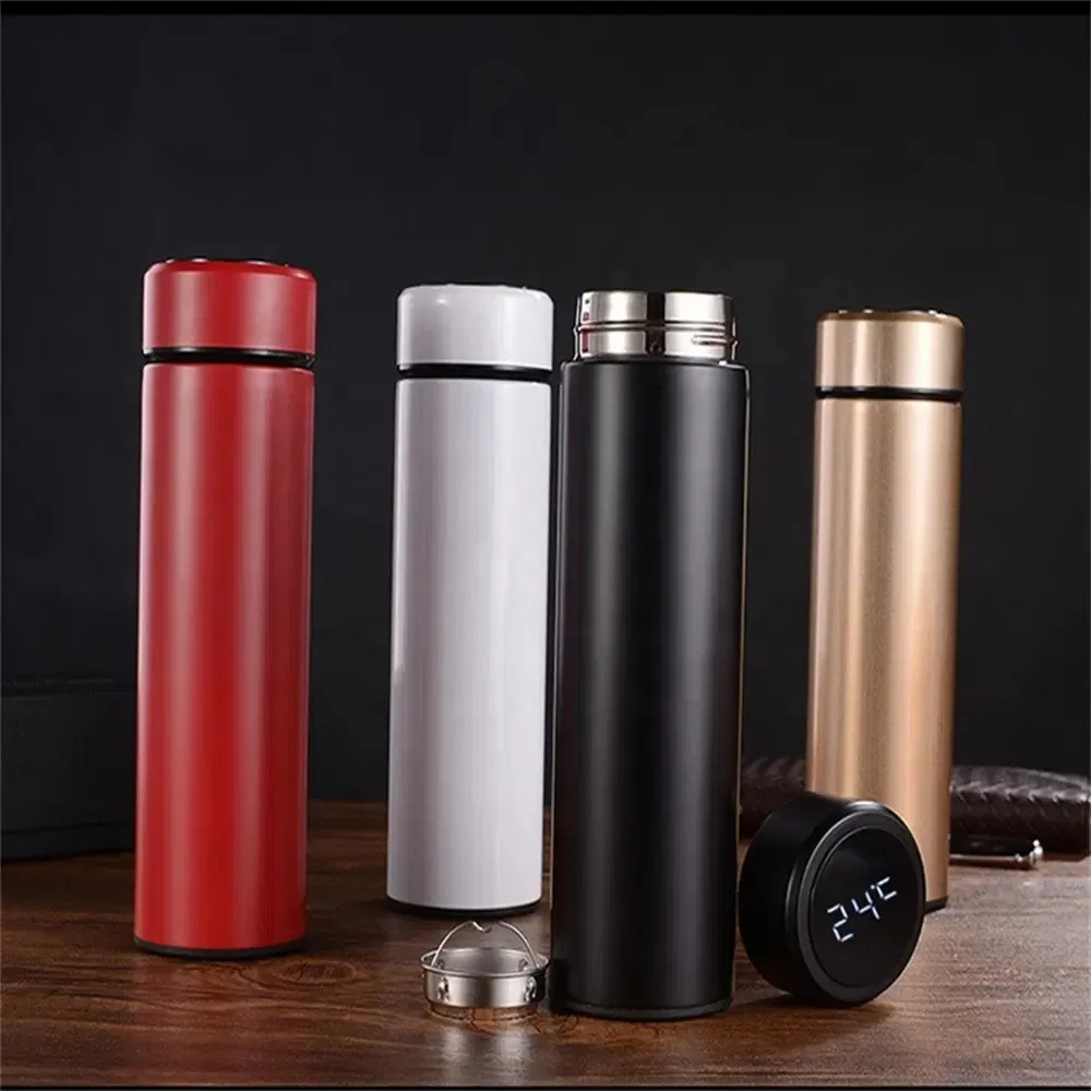 500ml Digital Temperature Display Coffee Tea Travel Tumbler LED Vacuum Flask