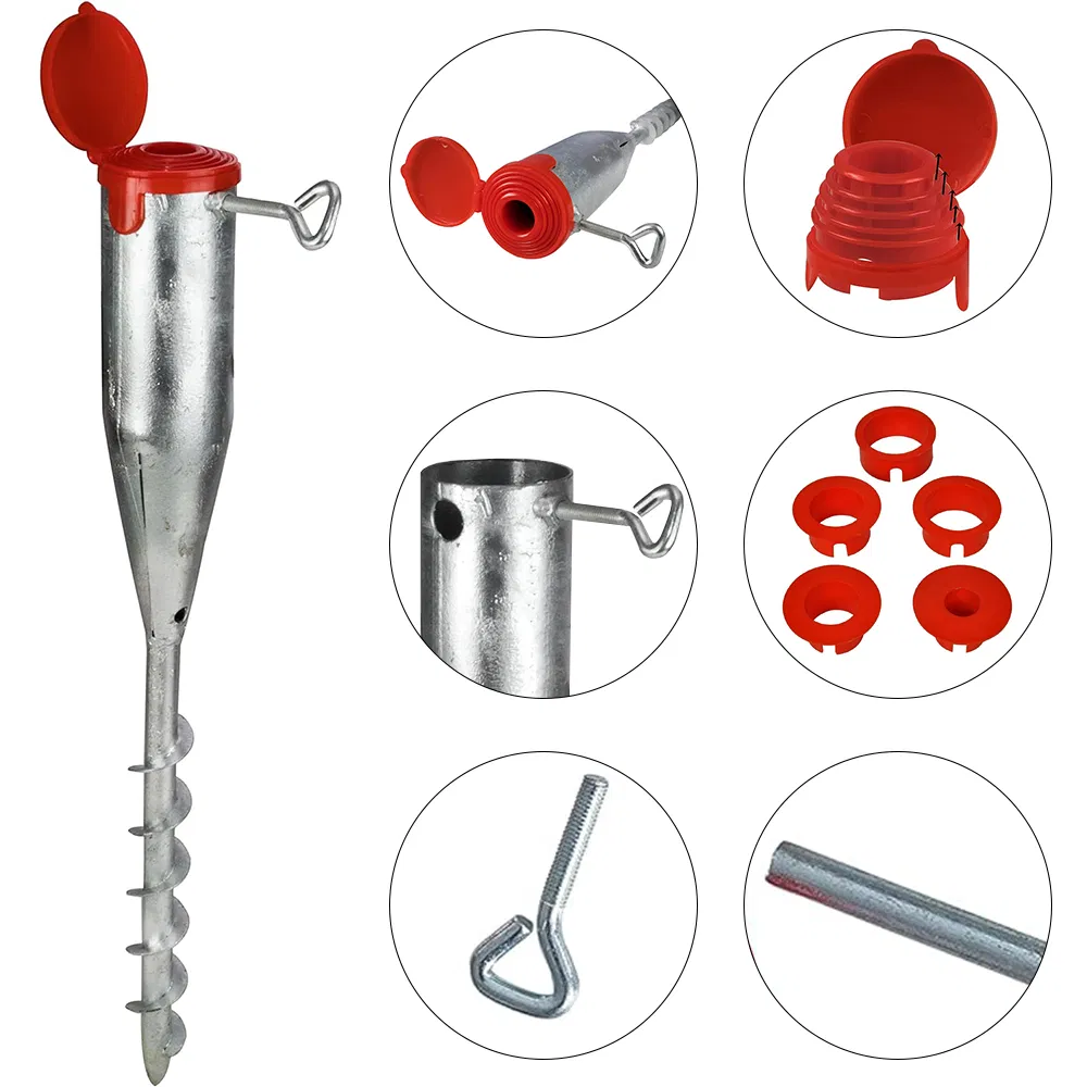 Якорь-шпиль для зонта, стальной, оцинкованный