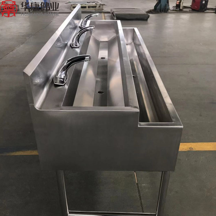 Stainless Steel Double Tanks Cleaning Tank Hospital Disinfection Soaking Sink