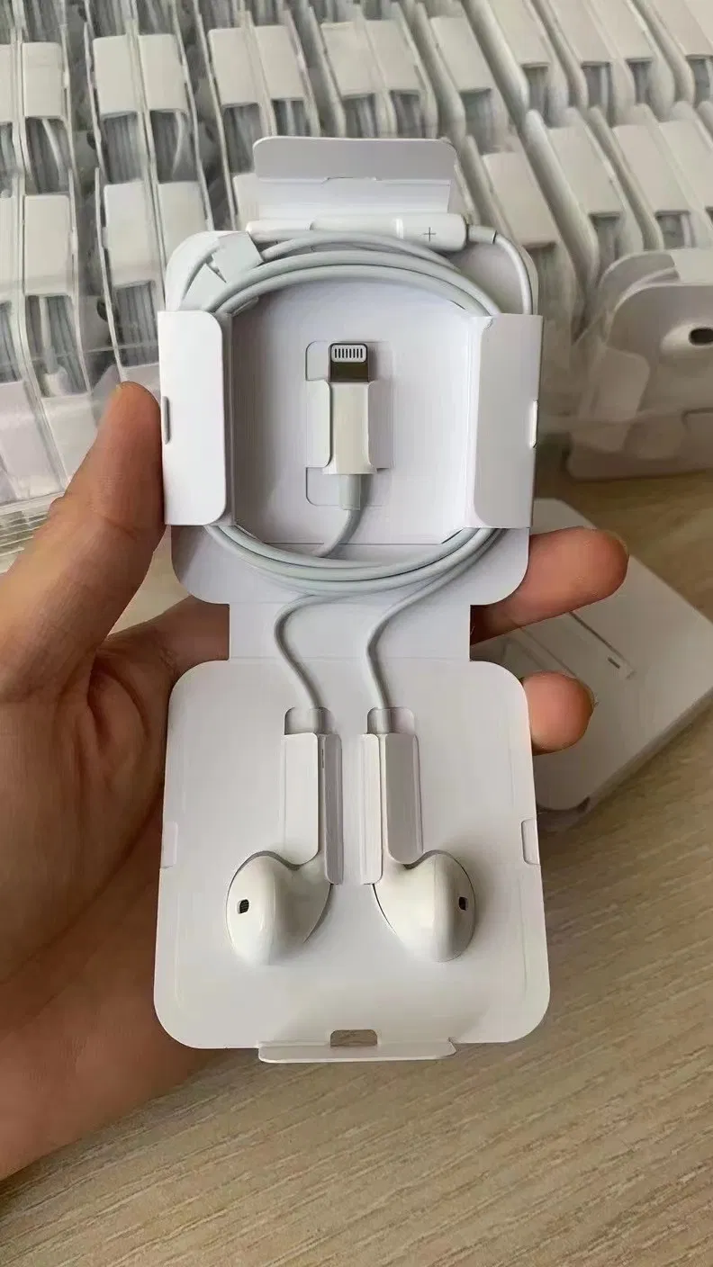 Top1 AAA+++ Quality Mobile Phone Accessories Wired Earpods for iPhone 12 13 14 PRO Max Lightning Connector