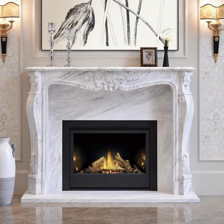 Low Price White Marble Electric Fireplaces with Good Technology