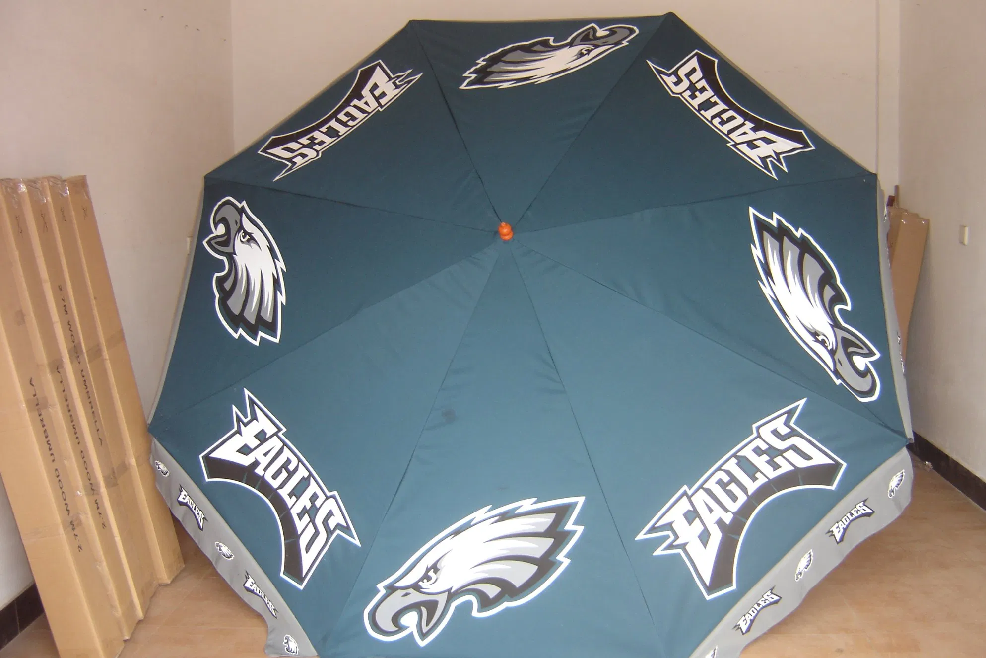 Деревянный рекламный зонт 2.7м, 8 спиц