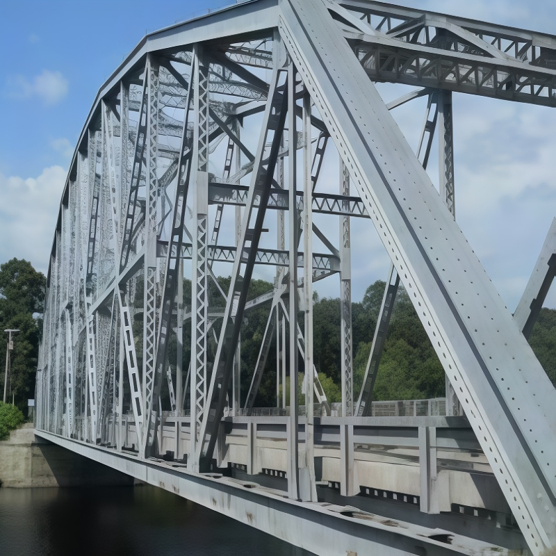 Large Span Galvanized Fabricated Steel Bridge with Strong Welded Structure
