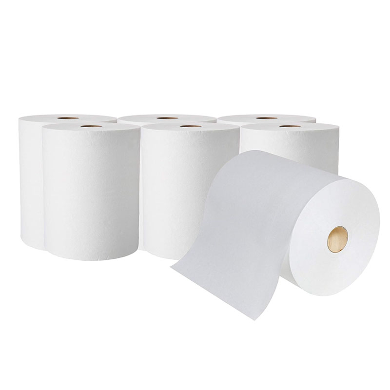 Super Water Absorption 250m 1ply 7.8in 100% Virgin White Tad Hardwound Paper Towel Tad Hand Towel Roll Tad Towel