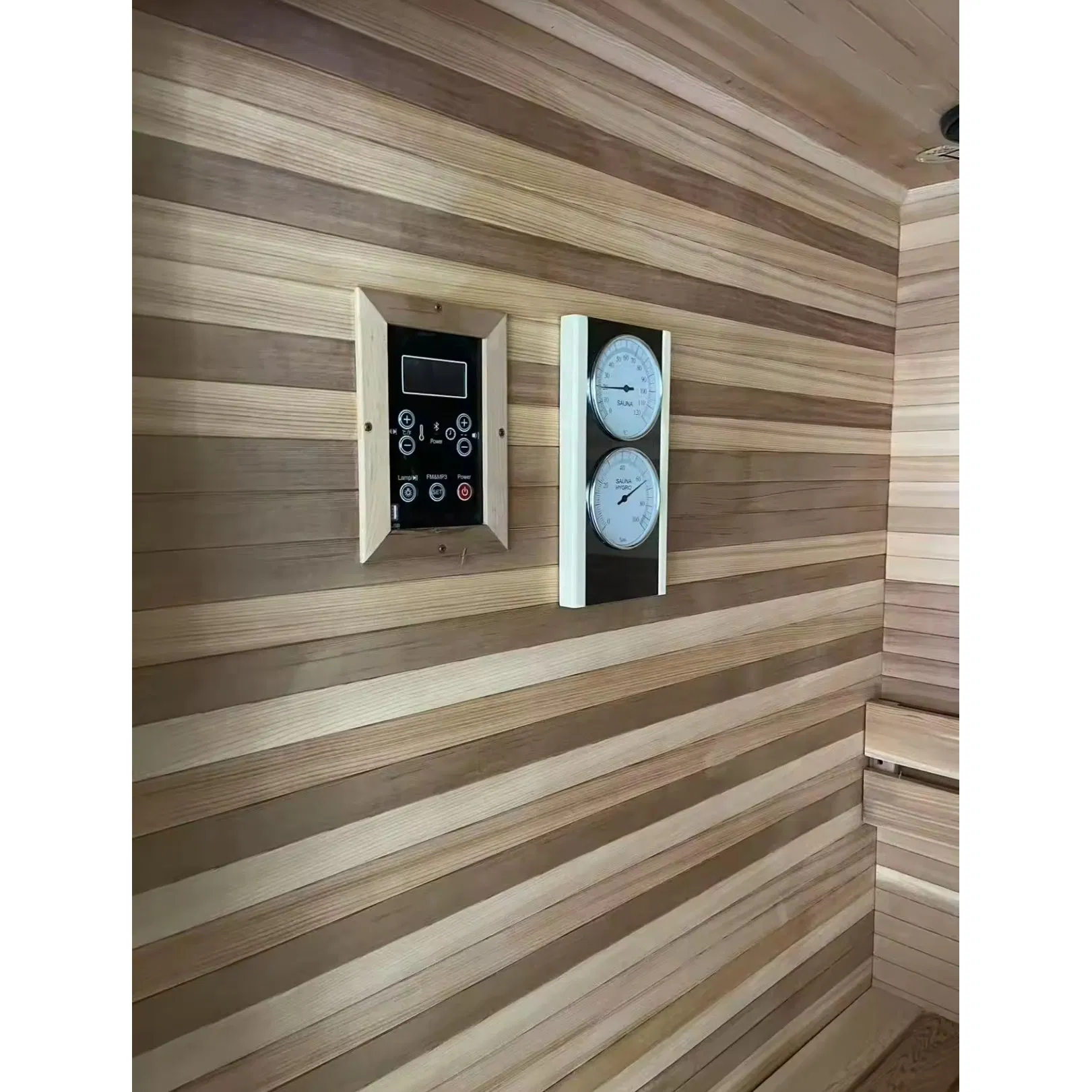 Premium Waterproof Glass Door Outdoor Sauna Cabin with 6000W Heater