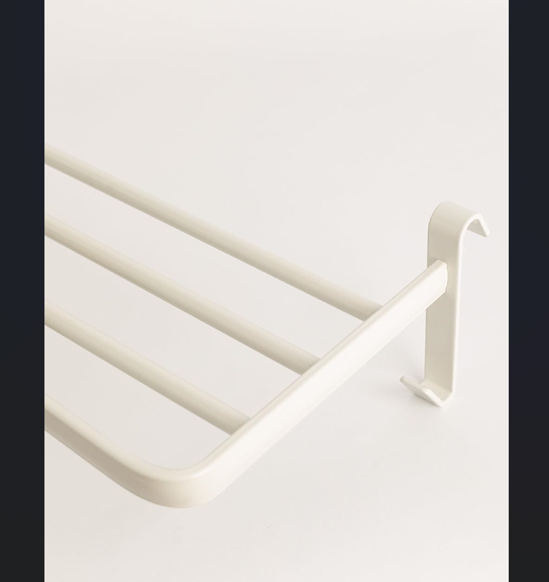 Modern Towel Shelf with Hanging Hook for Bathroom Use