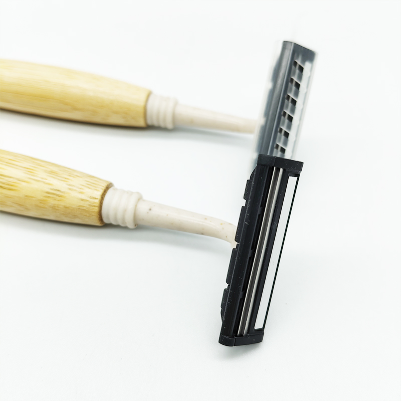 Eco-Friendly Manual Razor Natural Bamboo Handle Stainless Steel Blade