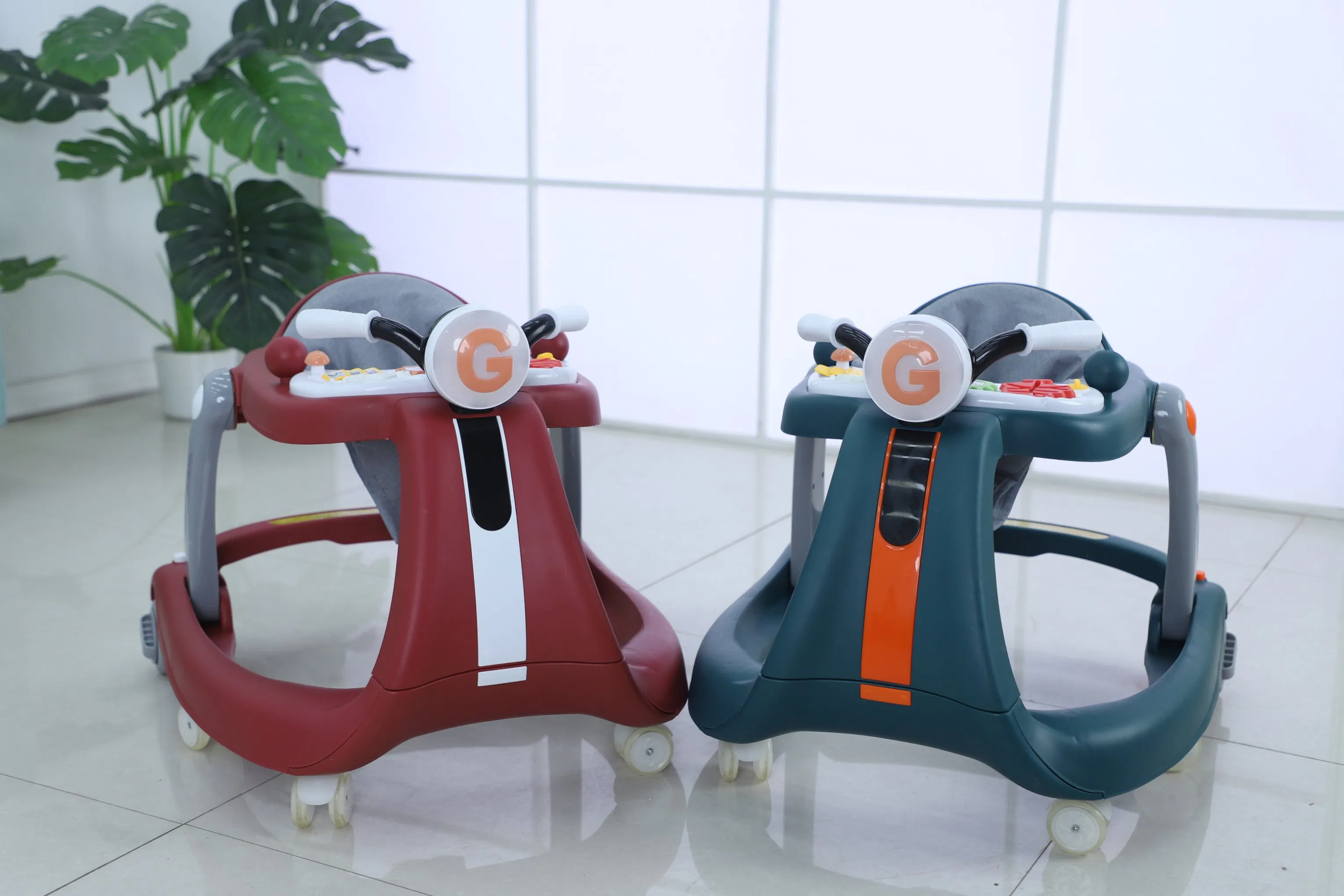 2026 Newest PP Car Shape Baby Walker for Baby with Music Light