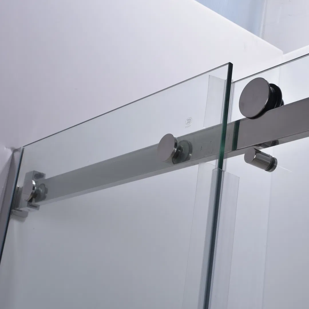 Bathroom Frameless Tempered Glass Sliding Shower Door