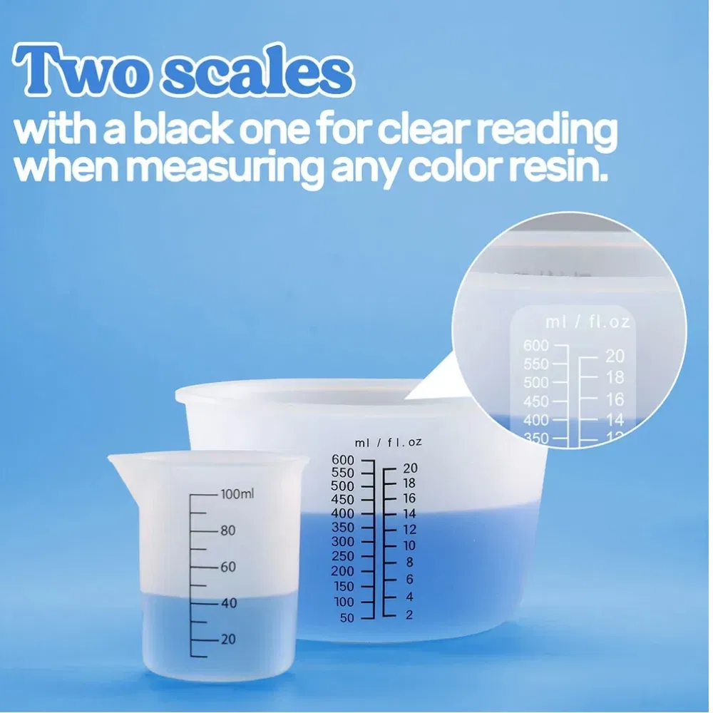 Силиконовая мерная кружка пищевая, 14 унций