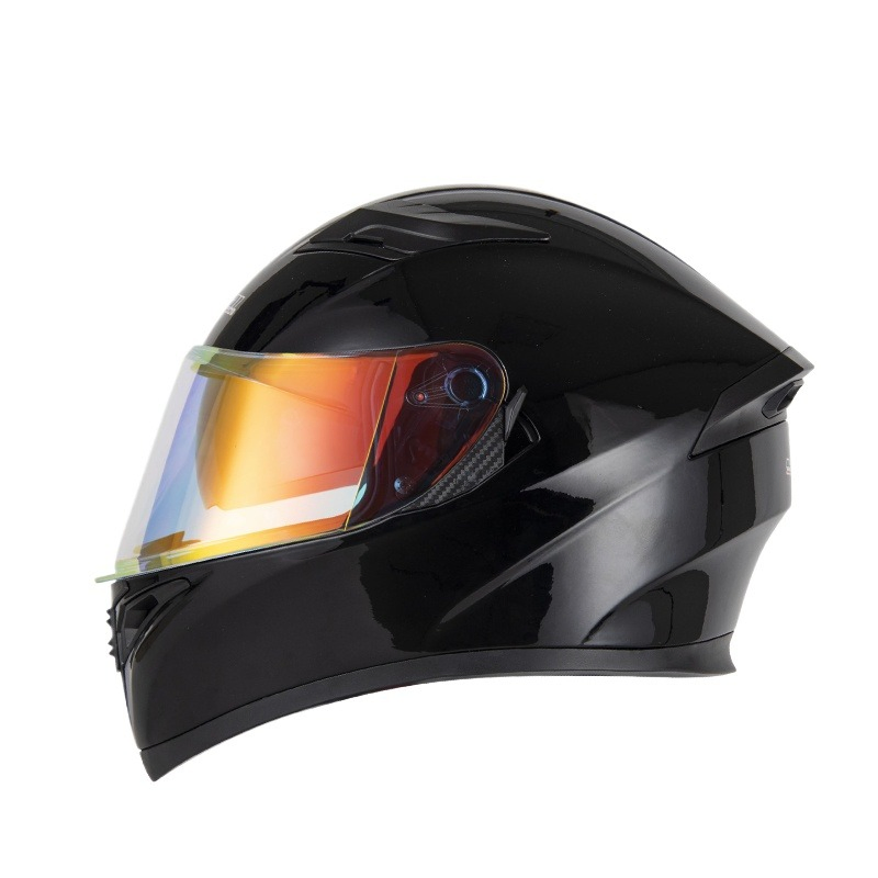 Мотошлем полнолицевой JK316 ABS, черный