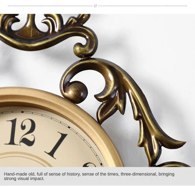 Iris Retro Carving Wall Clock Royal Classical Eye of God Wall Decoration