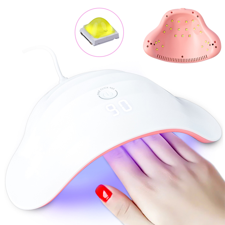 46W UV LED Nail Lamp Gel Polish Curing Nail Light UV LED Nail Dryer for Fast Fingernail Toenail Salon
