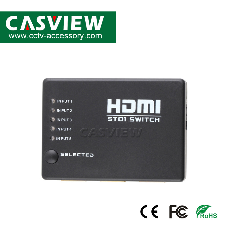 HDMI-коммутатор 5x1 с пультом, Full HD 1080P