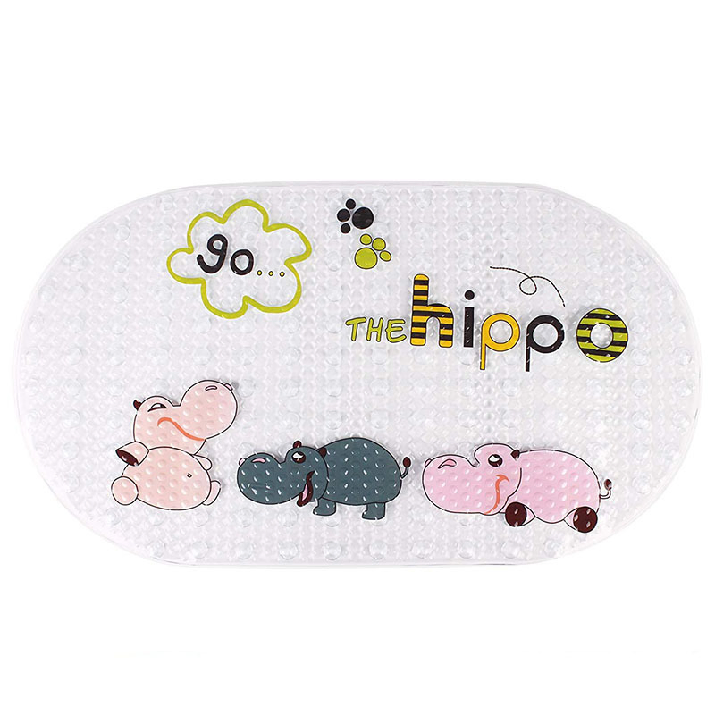 PVC Cartoon Bathroom Anti-Slip Mat with Suction Cups Non-Slip Shower Bathmat