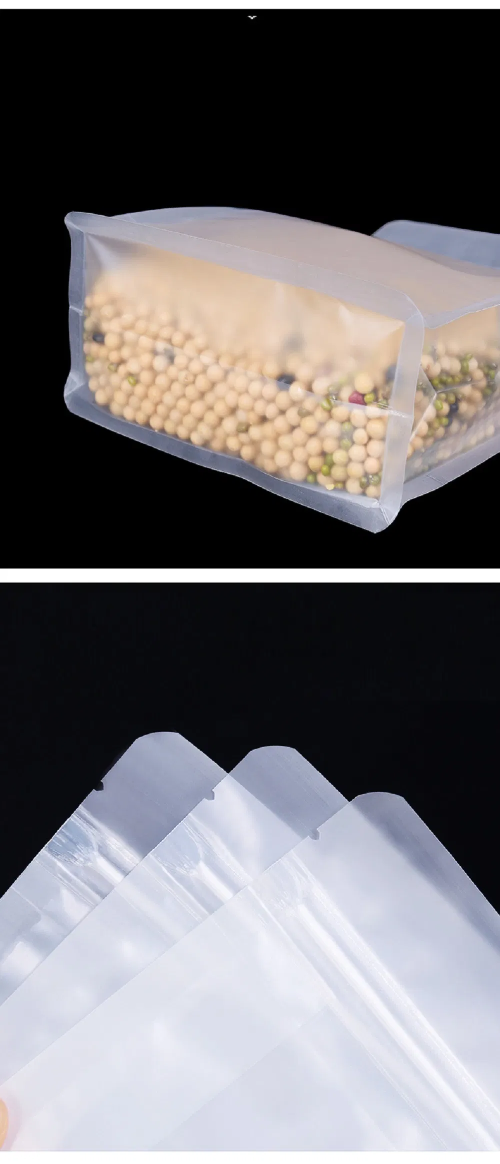 Octagon Heat Sealable Plastic Food Storage Flat Bottom Recolorable Zip Lock Bl17921