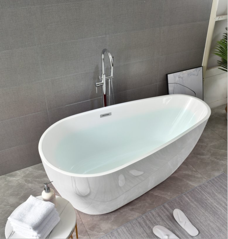 Economic Red Acrylic Bath Tub Freestanding Indoor Outdoor Bathroom Bathtub