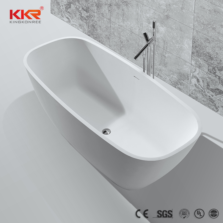 Угловая акриловая ванна из искусственного камня