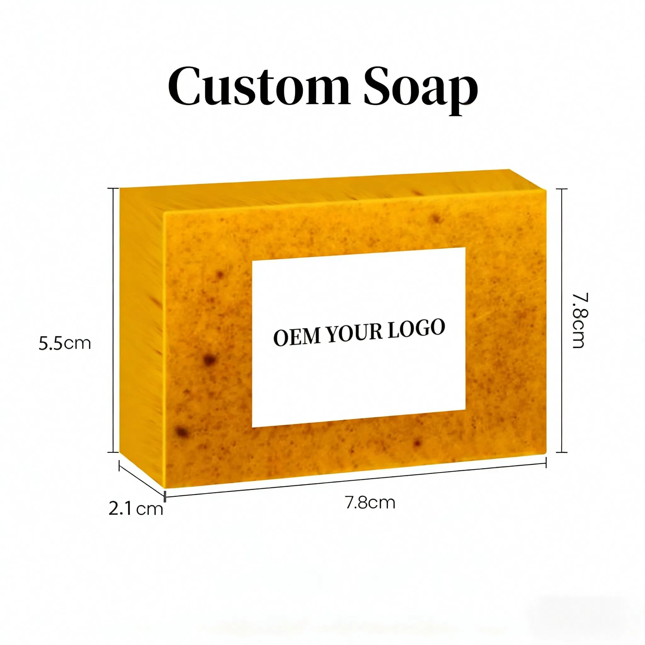 Whitening Anti Acne Body Natural Organic Handmade Tumeric Herbal Soap OEM Customized Logo Turmeric Face Soap