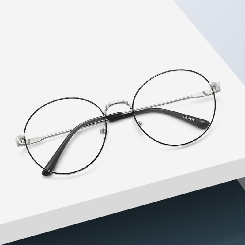 Classic Round Metal Clear Lens Glasses Frame Circle Eyeglasses Metal Optical Frames for Women