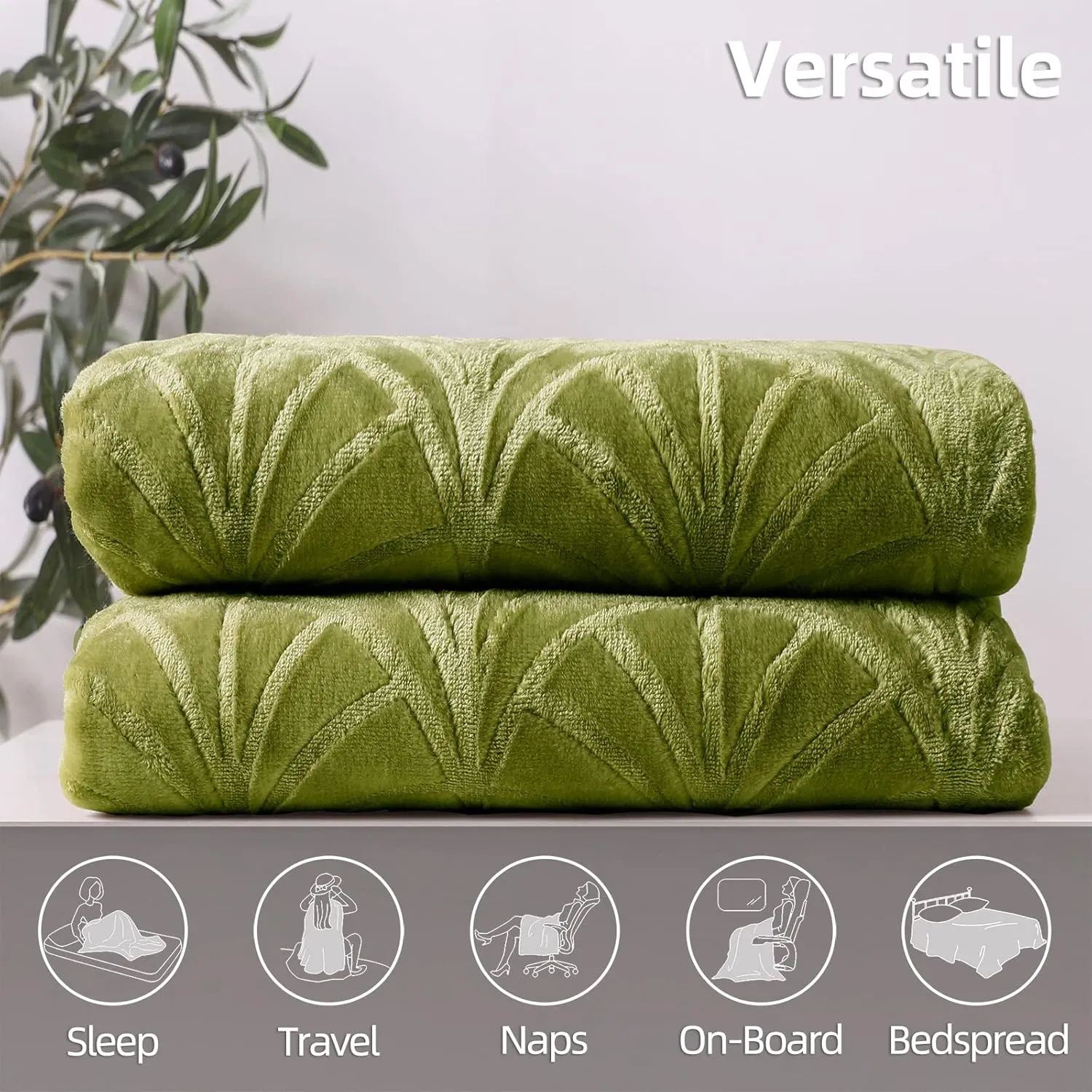 Popular Warm Anti-Pilling Flannel Fleece Blanket for Travel
