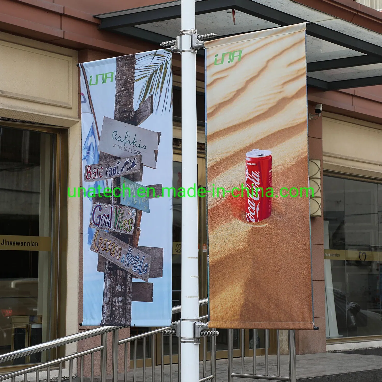 Outdoor City Road High Quality Portable Post Advertising Sign Arm Holder