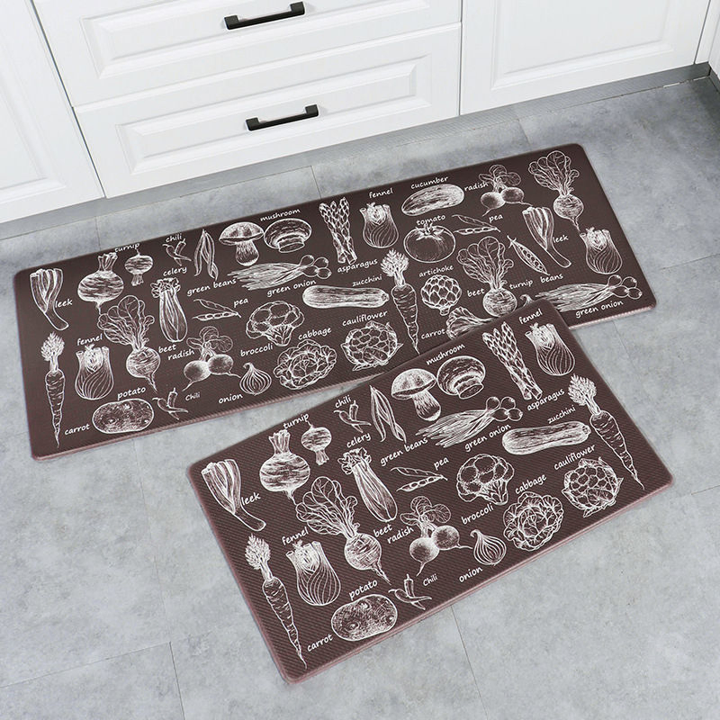 PVC Kitchen Floor Mat Anti Slip Washable Anti Slip Bathroom Kitchen Long Rug