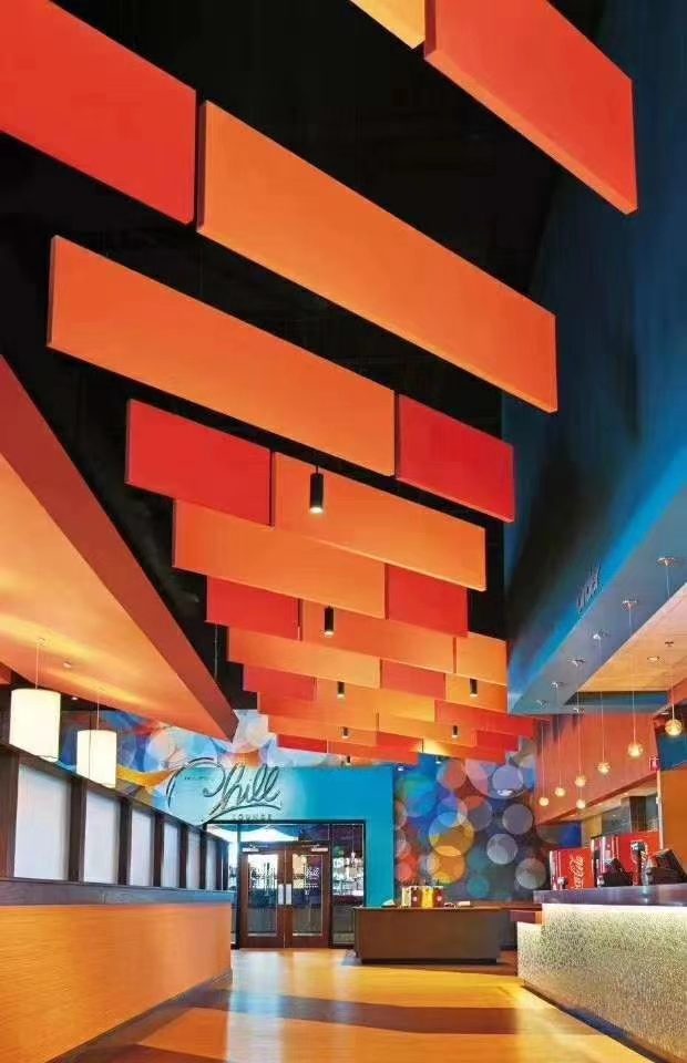 Fashion Design Soundproof Fiberglass Acoustical Panel False Ceiling Baffle Panels