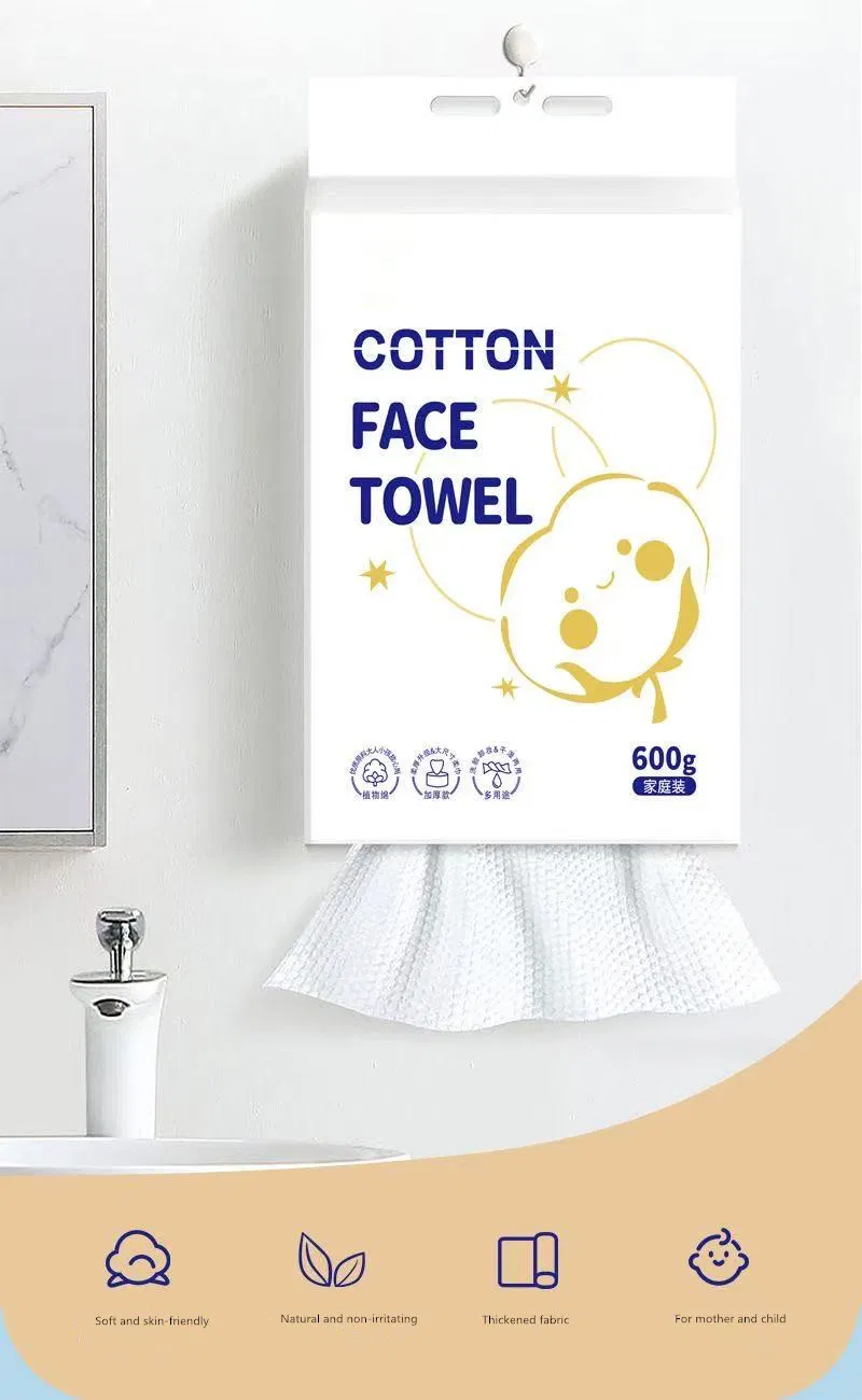 Disposable Towel Cotton Facial Cleansing Tissue with Suspended Suction Type