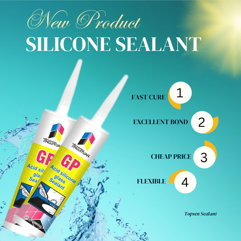 Quick Drying Acetic Cure Clear Silicone Sealant Anti Mold for Gp Construction