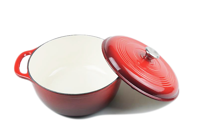 Heavy Duty Enameled Cast Iron Dutch Oven with Dual Handles Cast Iron Thermal Cooker with Cover