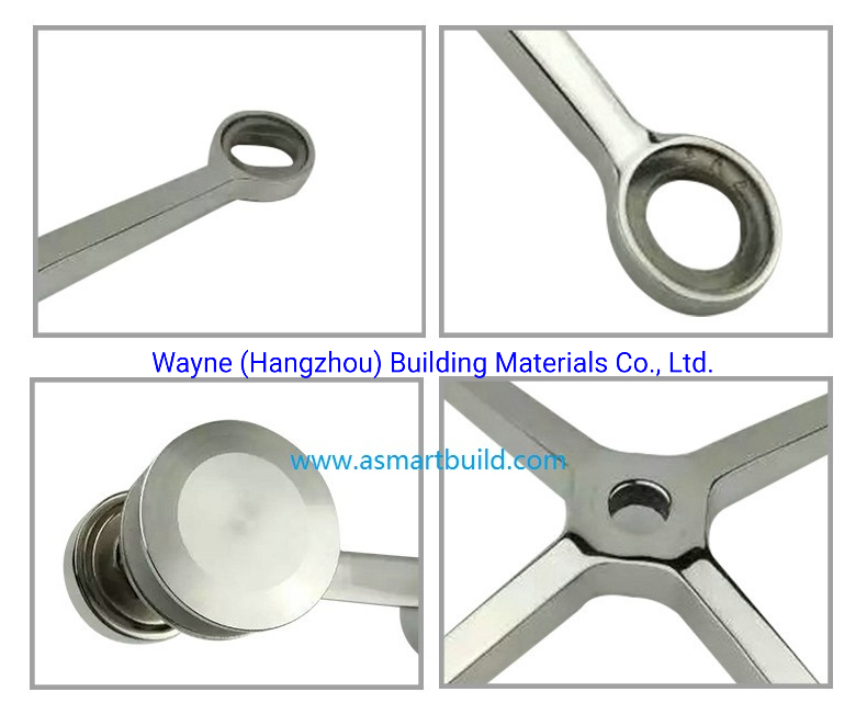 150mm Stainless Steel Glass Spider with 4 Arms; Glass Fitting Hardware, Point-Fixed Curtain Wall Hardware with High Quality and Best Price