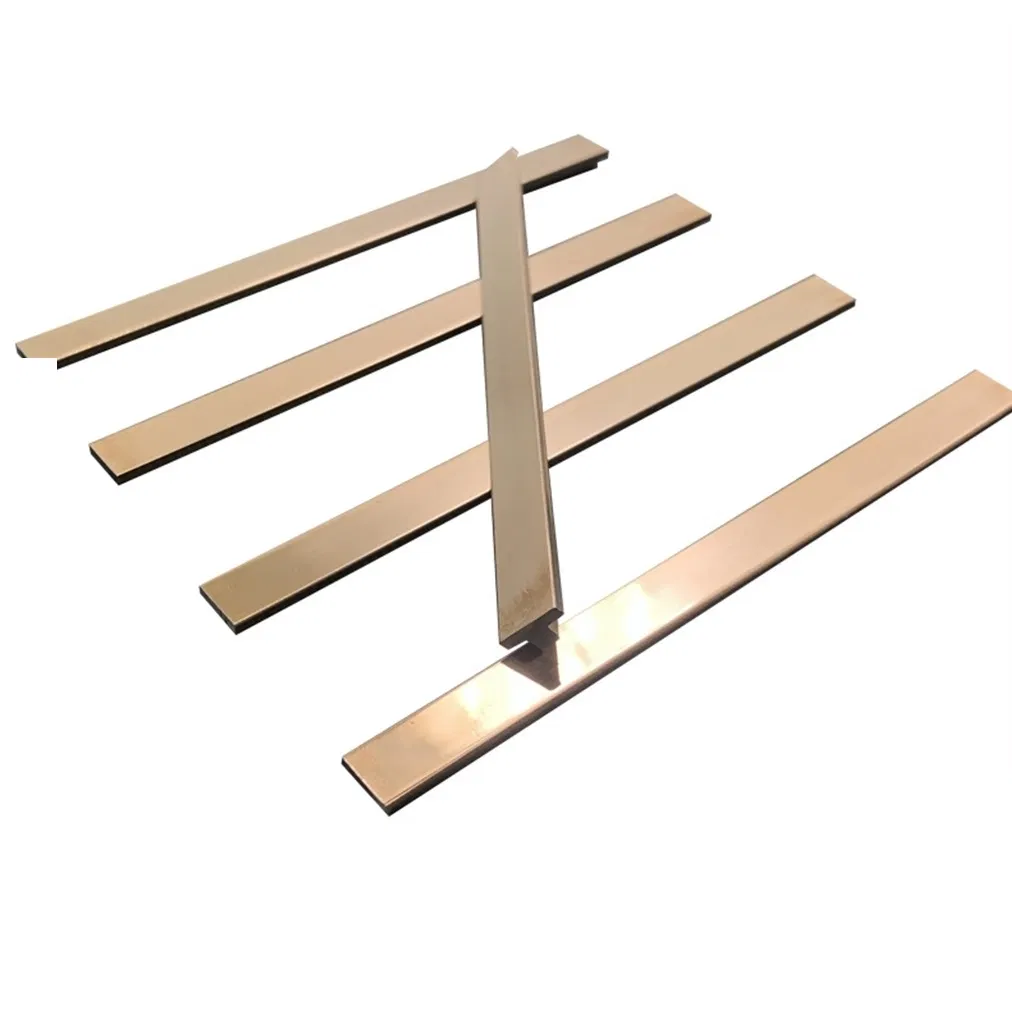 201 304 T Shaped Tile Edging Border Trim Stainless Steel Decorative Metal